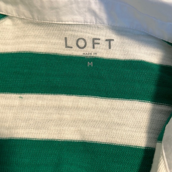 🎀 NWOT Loft Collared Stripped Lightweight Sweater - Picture 4 of 5